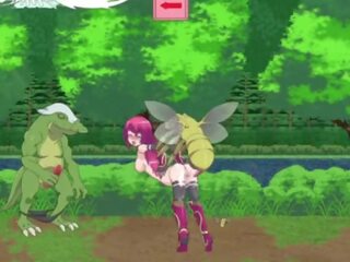 Guild meister &vert; tahap 1 &vert; kirmizi berambut kekasih subdued oleh lizard monster dan bos untuk mendapatkan dia alat kemaluan wanita terisi dengan beban dari air mani &vert; animasi pornografi pertandingan gameplay p1