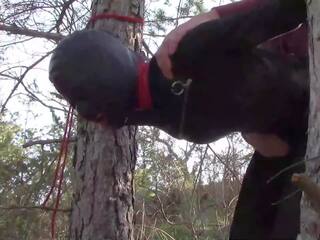 Tied up to a Tree Outdoors in Sexy Clothes and Fucked Hard | xHamster