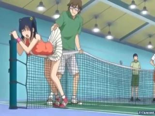 에이 성적 자극 테니스 연습