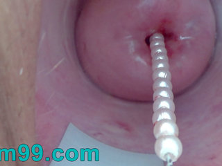 Cervix Fucking Playing Inserting a Japanese Vibrator.