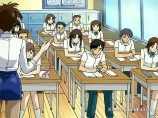 Anime escola professora em curto saia vídeos cona